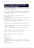 CMC certification Questions with Answers 100&percnt; Solved