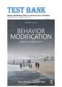 TEST BANK for Behavior Modification&semi; What It Is and How to Do It 11th Edition by Garry Martin &vert; All Chapters Covered &vert; Latest Updated&period; ISBN &colon;978-0815366546&period;