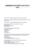 NSG6440 APEA PREDICTOR STUDY  TEST