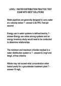 LEVEL 1 WATER DISTRIBUTION PRACTICE TEST  EXAM WITH BEST SOLUTIONS