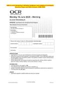 OCR A Level Chemistry A H432&sol;02 Synthesis and analytical techniques Question Paper and Mark Scheme JUNE 2025