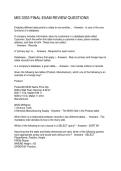 MIS 3353 FINAL EXAM REVIEW QUESTIONS