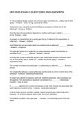 MIS 3353 EXAM 2 QUESTIONS AND ANSWERS
