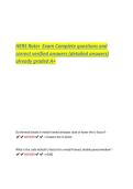 HERS Rater  Exam Complete questions and  correct verified answers &lpar;detailed answers&rpar;  already graded A&plus; 