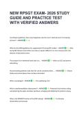 NEW RPSGT EXAM- 2026 STUDY  GUIDE AND PRACTICE TEST  WITH VERIFIED ANSWERS 