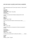 MIS 3353 EXAM 2 QUIZZES QUESTIONS & ANSWERS