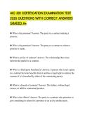 AIC 301 CERTIFICATION EXAMINATION TEST 2026 QUESTIONS WITH CORRECT ANSWERS GRADED A&plus;