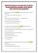 MARYLAND GNA SKILLS TEST 2026 PART 1&lpar;10 SKILLS&rpar; &ndash; ACTUAL QUESTIONS & ANSWERS -LATEST 2026 UPDATE- STATE TEST PASS GUARANTEE