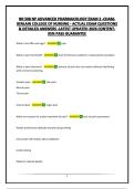 NR 508 NP ADVANCED PHARMACOLOGY EXAM 3 -CHAMBERLAIN COLLEGE OF NURSING - ACTUAL EXAM QUESTIONS & DETAILED ANSWERS -LATEST UPDATED 2026 CONTENT- 95&percnt; PASS GUARANTEE