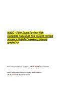 NACC - PSW Exam Review With  Complete questions and correct verified  answers &lpar;detailed answers&rpar; already  graded A&plus; 