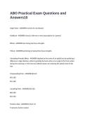 ABO Practical Exam Questions and Answers