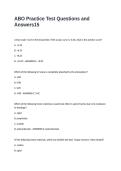 ABO Practice Test Questions and Answers