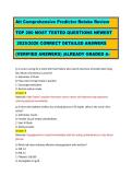 Ati Comprehensive Predictor Retake Review  TOP 200 MOST TESTED QUESTIONS NEWEST  2025&sol;2026 CORRECT DETAILED ANSWERS  &lpar;VERIFIED ANSWERS&rpar; &vert;ALREADY GRADED A&plus;