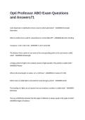 Opti Professor ABO Exam Questions and Answers