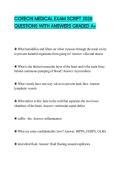 CORECHI MEDICAL EXAM SCRIPT 2026 QUESTIONS WITH ANSWERS GRADED A&plus;