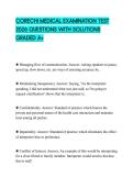 CORECHI MEDICAL EXAMINATION TEST 2026 QUESTIONS WITH SOLUTIONS GRADED A&plus;