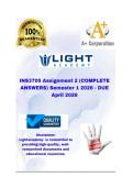 INS3705 Assignment 2 &lpar;COMPLETE ANSWERS&rpar; Semester 1 2026 - DUE April 2026&semi; 100&percnt; trusted &comma;comprehensive and complete reliable solution with clear explanation&period;