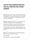 LSU PSYC 2000 ADVANCED PREP PACK 2026 FULL QUESTIONS AND CORRECT ANSWERS