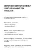 LSU PSYC 2000 CERTIFICATION REVIEW SCRIPT 2026 ACCURATE Q&A COLLECTION