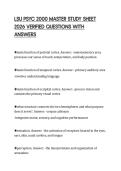 LSU PSYC 2000 MASTER STUDY SHEET 2026 VERIFIED QUESTIONS WITH ANSWERS
