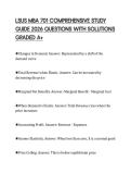 LSUS MBA 701 COMPREHENSIVE STUDY GUIDE 2026 QUESTIONS WITH SOLUTIONS GRADED A&plus;