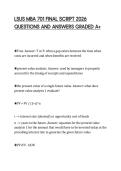 LSUS MBA 701 FINAL SCRIPT 2026 QUESTIONS AND ANSWERS GRADED A&plus;