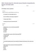 RMA&comma; Practice Exam &num;1&comma; University Course Material&comma; Comprehensive Review and Study Guide