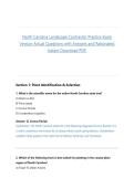 North Carolina Landscape Contractor Practice Exam Version Actual Questions with Answers and Rationales&vert; Instant Download PDF&period;