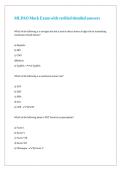 MLPAO Mock Exam with verified detailed answers