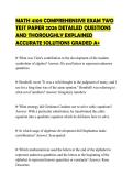 MATH 4109 COMPREHENSIVE EXAM TWO TEST PAPER 2026 DETAILED QUESTIONS AND THOROUGHLY EXPLAINED ACCURATE SOLUTIONS GRADED A&plus;
