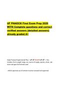 UF PHA6936 Final Exam Prep 2026  WITH Complete questions and correct  verified answers &lpar;detailed answers&rpar;  already graded A&plus; 