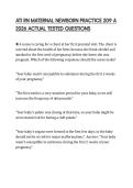 ATI RN MATERNAL NEWBORN PRACTICE 209 A 2026 ACTUAL TESTED QUESTIONS