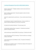 Landscape Management Exam with verified detailed solutions