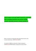 Utah Producer Life and Health Insurance Final Exam  With Complete questions and correct verified  answers &lpar;detailed answers&rpar; already graded A&plus;