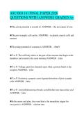 ASU BIO 181 FINAL PAPER 2026 QUESTIONS WITH ANSWERS GRADED A&plus;
