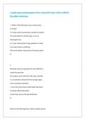 Landscape maintenance Pest control Exam with verified detailed solutions