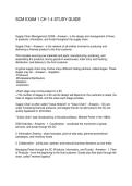SCM EXAM 1 CH 1-4 STUDY GUIDE