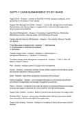 SUPPLY CHAIN MANAGEMENT STUDY GUIDE