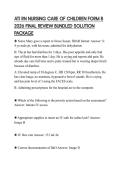 ATI RN NURSING CARE OF CHILDREN FORM B 2026 FINAL REVIEW BUNDLED SOLUTION PACKAGE