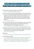 ATLS PRACTICE EXAMINATION 2026 QUESTIONS WITH ANSWERS GRADED A&plus;