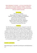 HOSA PHARMACY SCIENCE &ndash; ACTUAL EXAM PRACTICE  QUESTIONS AND 100&percnt; VERIFIED CORRECT ANSWERS &vert;  COMPLETE EXAM PREP TESTBANK &vert; GUARANTEED PASS &vert;  INSTANT DOWNLOAD PDF 