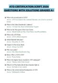 ATO CERTIFICATION SCRIPT 2026 QUESTIONS WITH SOLUTIONS GRADED A&plus;