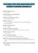 ATO FINAL TEST 2026 QUESTIONS WITH CORRECT ANSWERS GRADED A&plus;