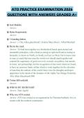 ATO PRACTICE EXAMINATION 2026 QUESTIONS WITH ANSWERS GRADED A&plus;
