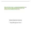 WGU C721 NJP1 TASK 1 - CHANGE MANAGEMENT FINAL DRAFT ANALYSIS AND RECOMMENDATIONS &vert; 2026 UPDATE &vert; WITH COMPLETE SOLUTION&period;