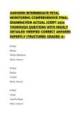 AWHONN INTERMEDIATE FETAL MONITORING COMPREHENSIVE FINAL EXAMINATION ACTUAL SCRIPT 2026 THOROUGH QUESTIONS WITH HIGHLY DETAILED VERIFIED CORRECT ANSWERS EXPERTLY STRUCTURED GRADED A&plus;