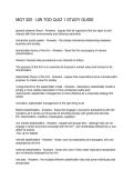 MGT 320 - UW TOD QUIZ 1 STUDY GUIDE
