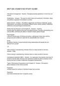 MGT 320 EXAM 5 SG STUDY GUIDE