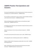 CBSPD Practice Test Questions and Answers
