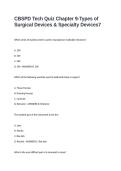 CBSPD Tech Quiz Chapter 9-Types of Surgical Devices & Specialty Devices